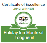 Trip Advisor Certificate of Excellence - Holiday Inn Express Vancouver Airport